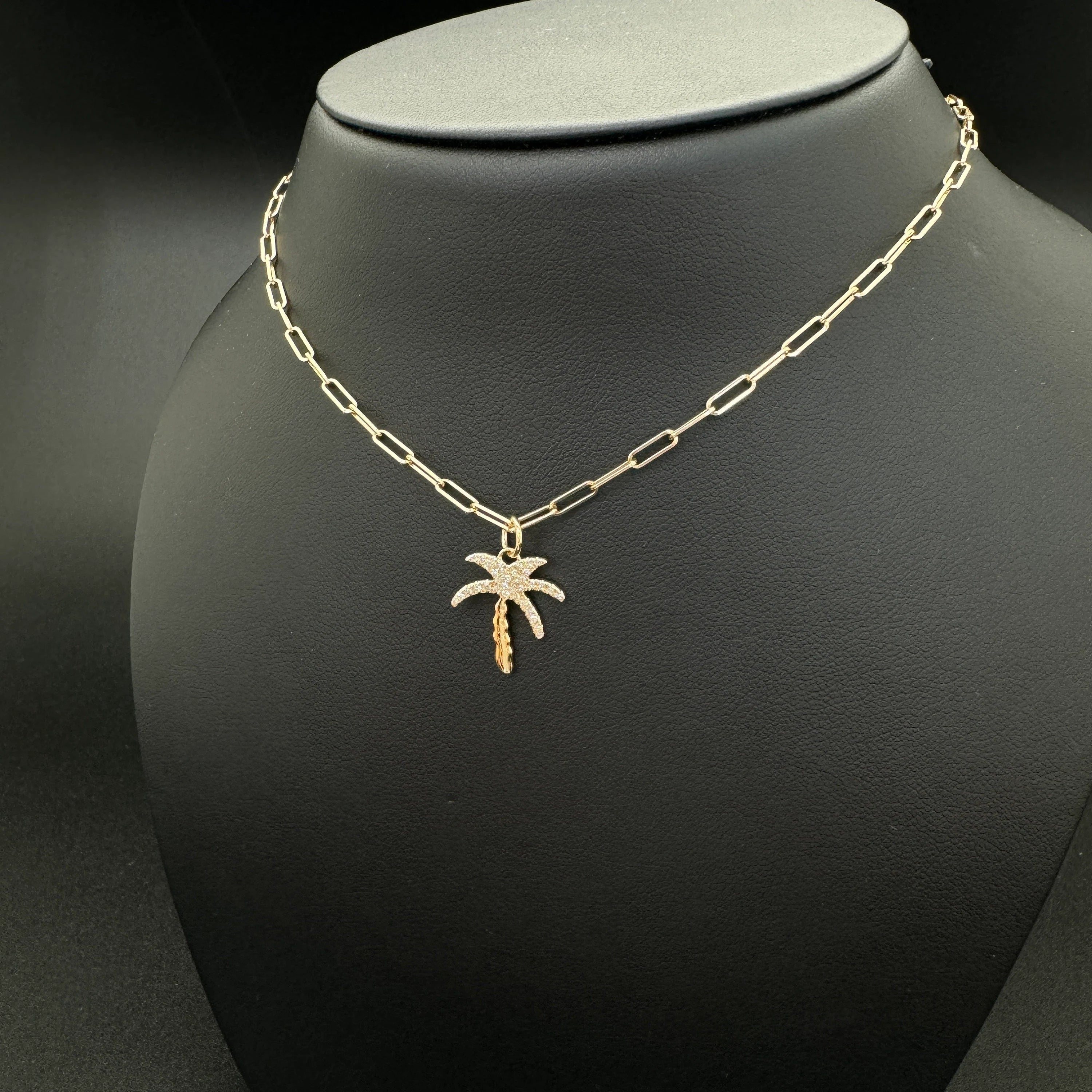 Diamond Palm Tree Charm