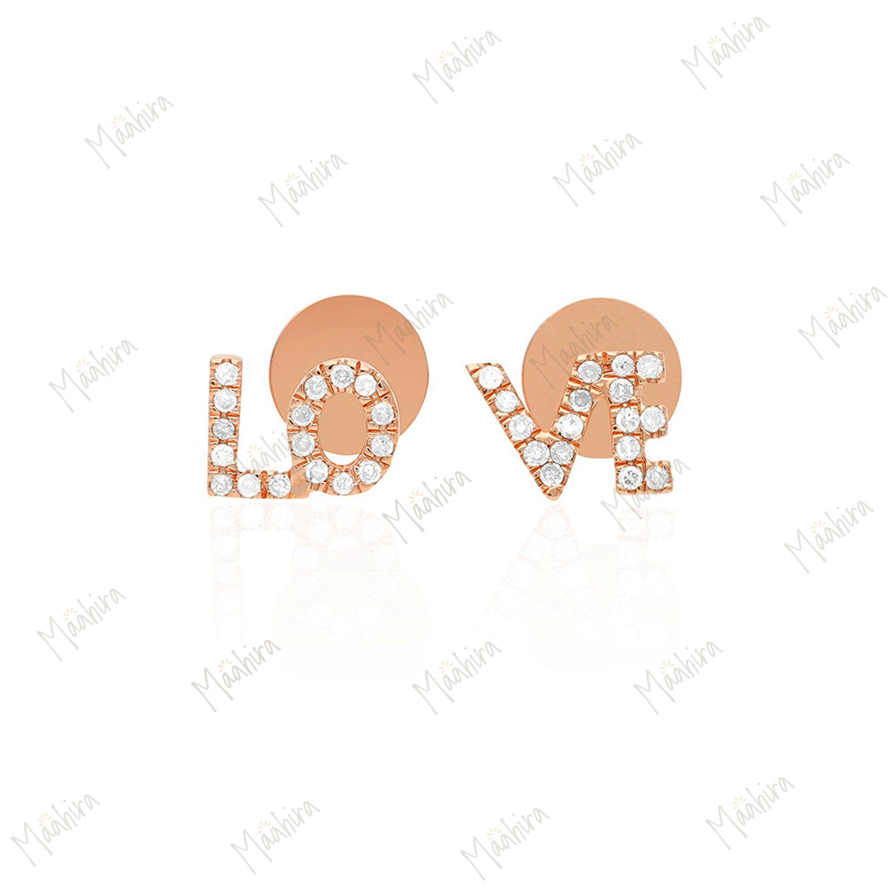 Diamond Love Studs