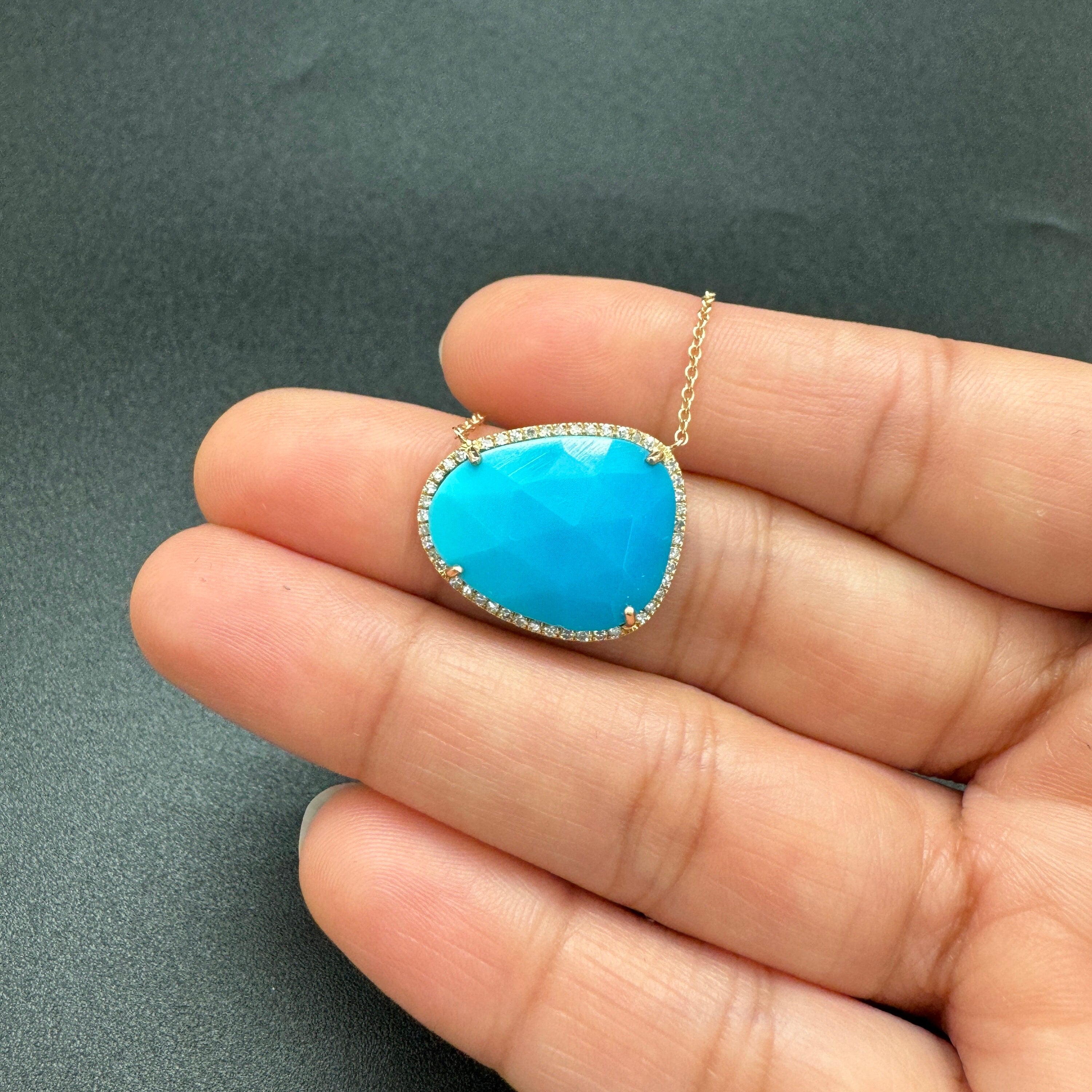 Diamond Turquoise Necklace