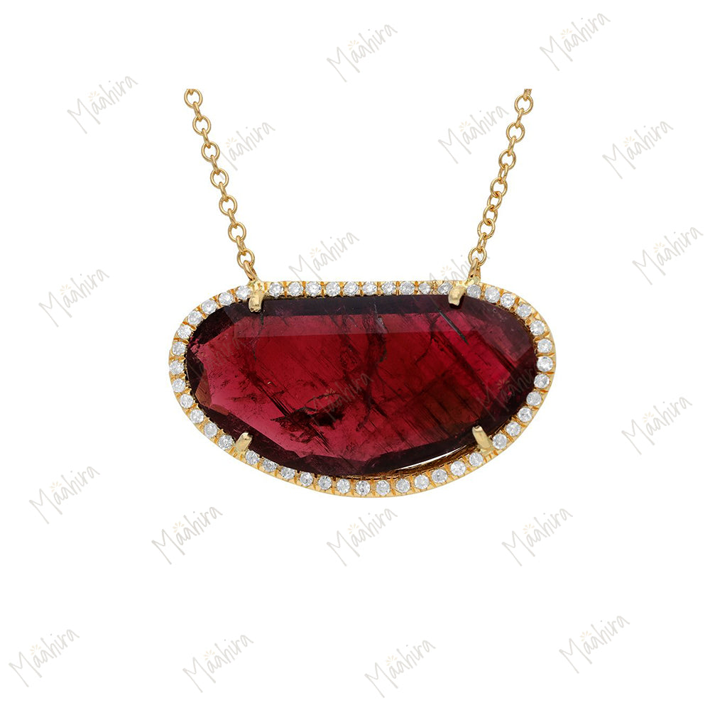 Diamond Tourmaline Necklace