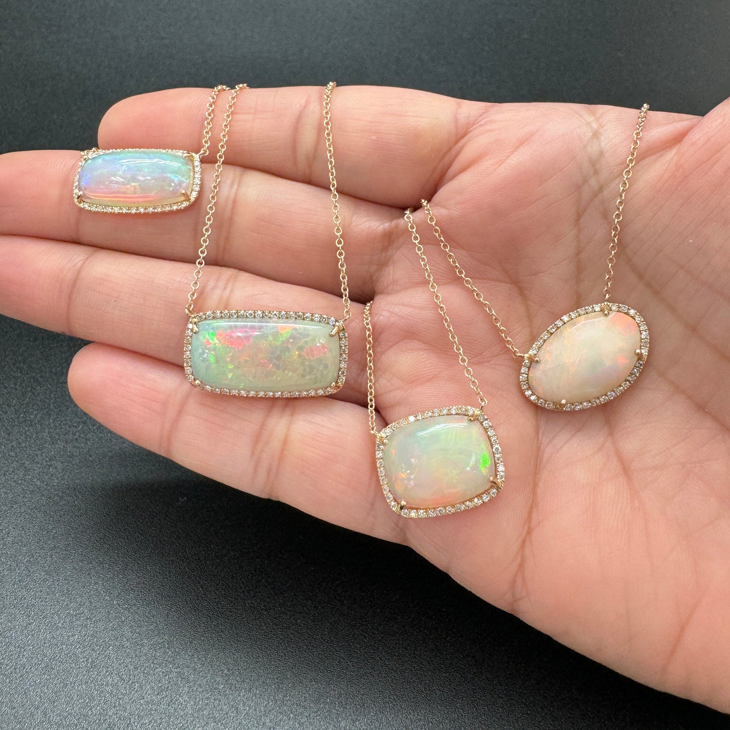 Diamond Opal Necklace