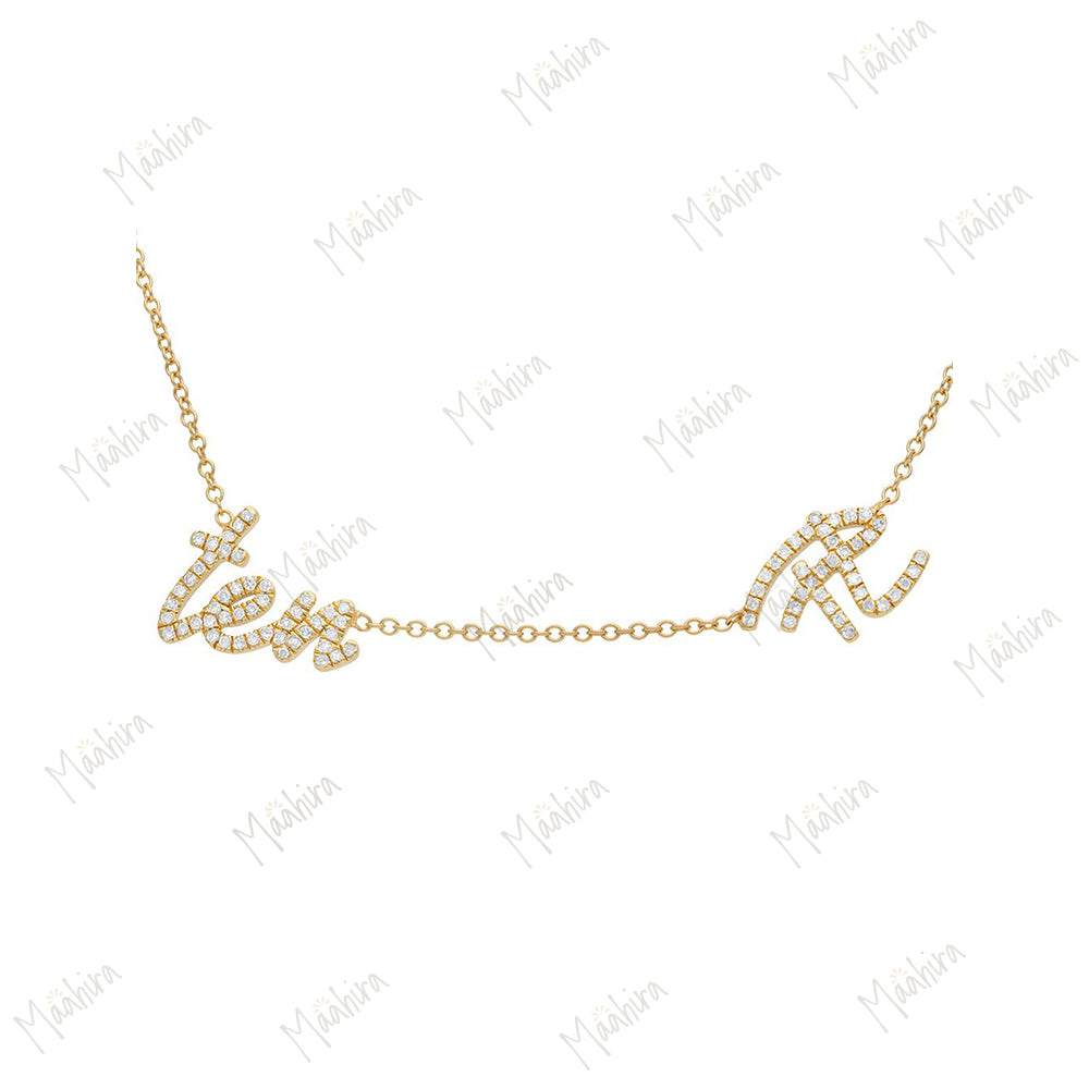 Diamond Lacy Name Necklace