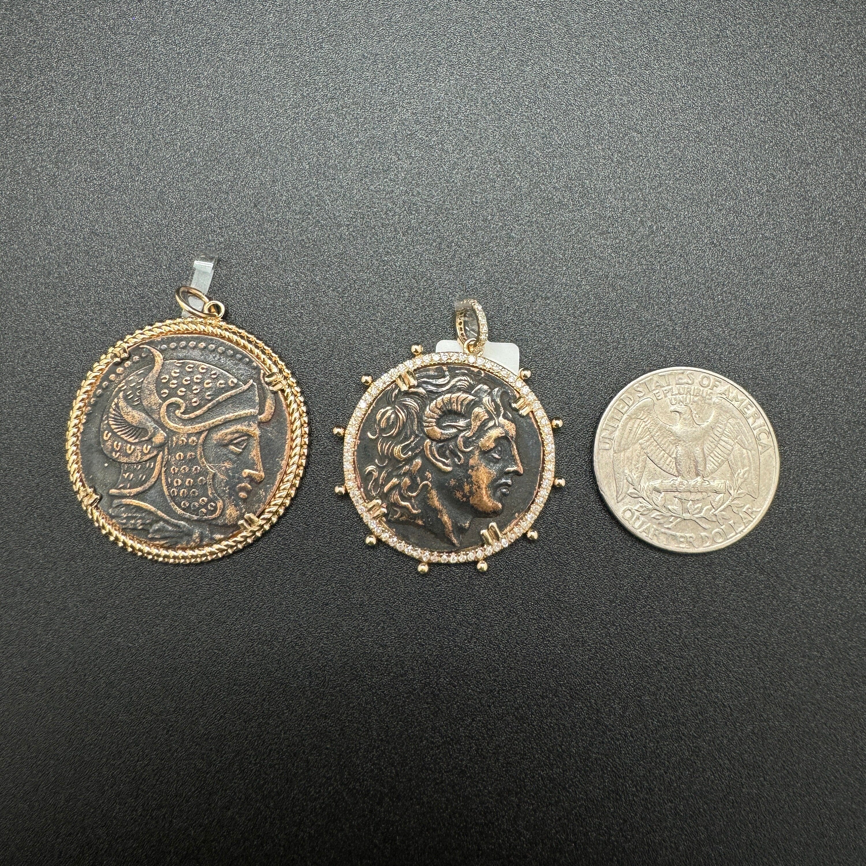 Brass Coin Pendant 32mm