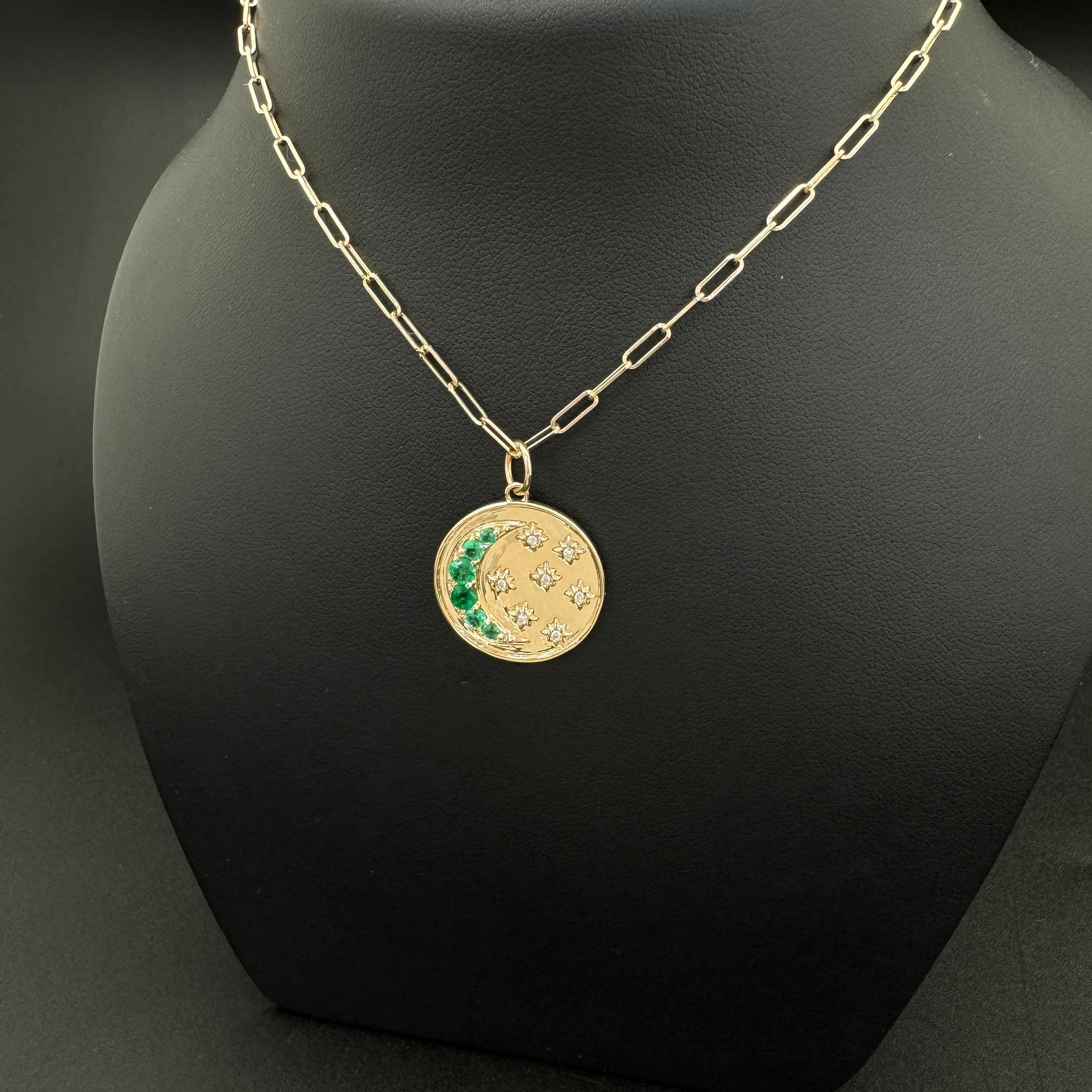 Diamond Emerald Pendant 20mm