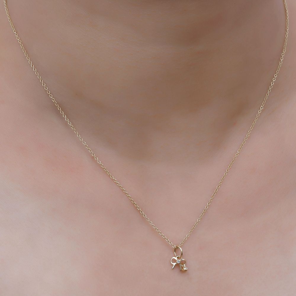 Diamond Ribbon Bow Charm 5x6mm