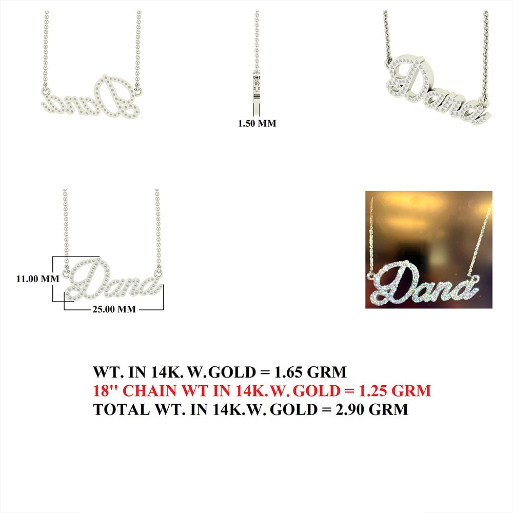 Diamond Dana Custom Name Necklace