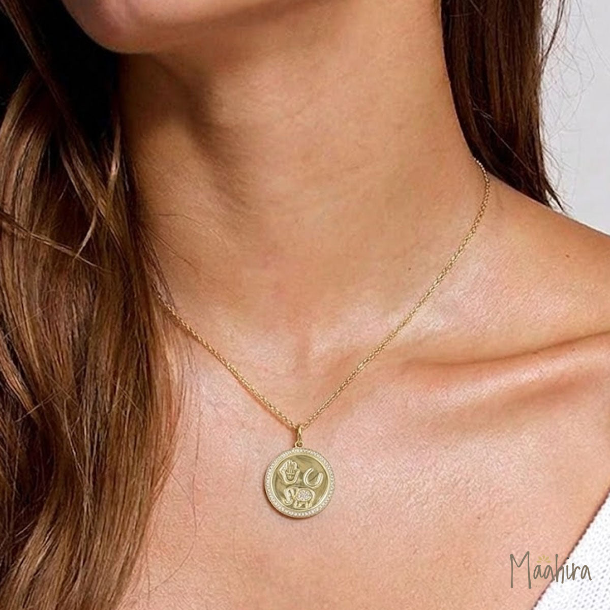 3 Charm Disc Pendant