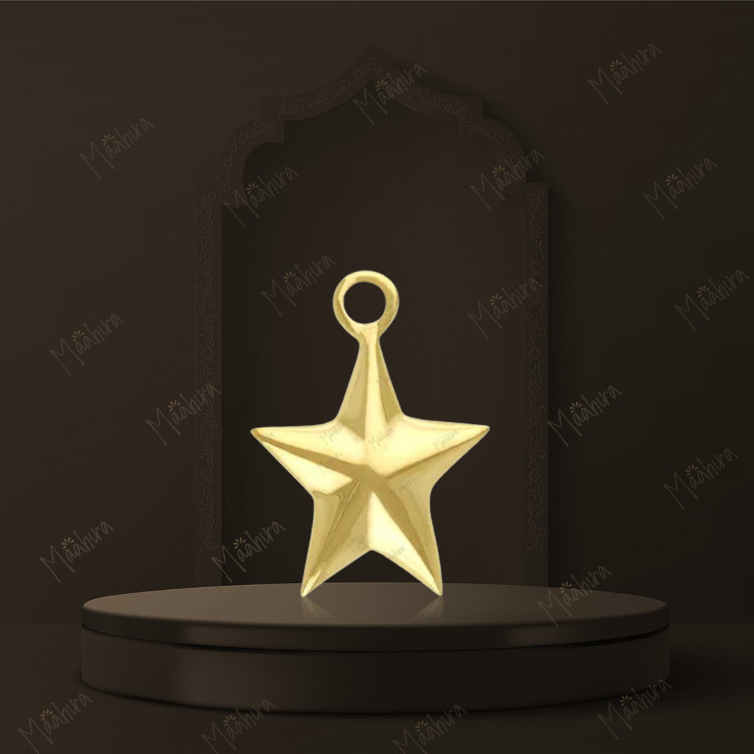 Minimalist 14K Yellow Gold Star Charm