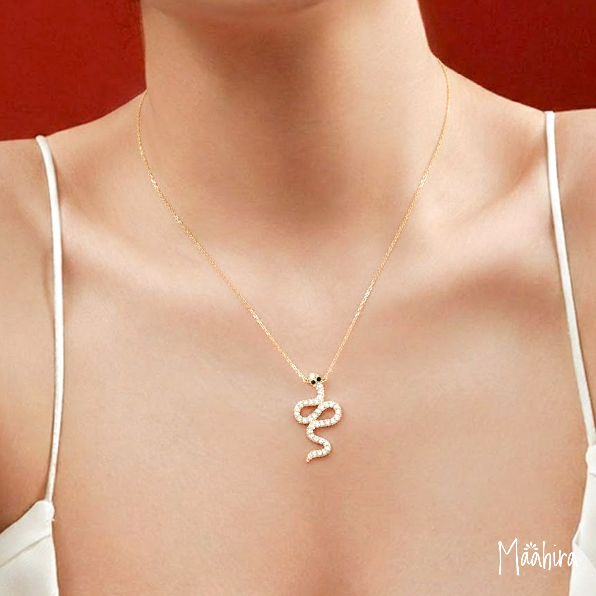 Black Eyed Snake Necklace