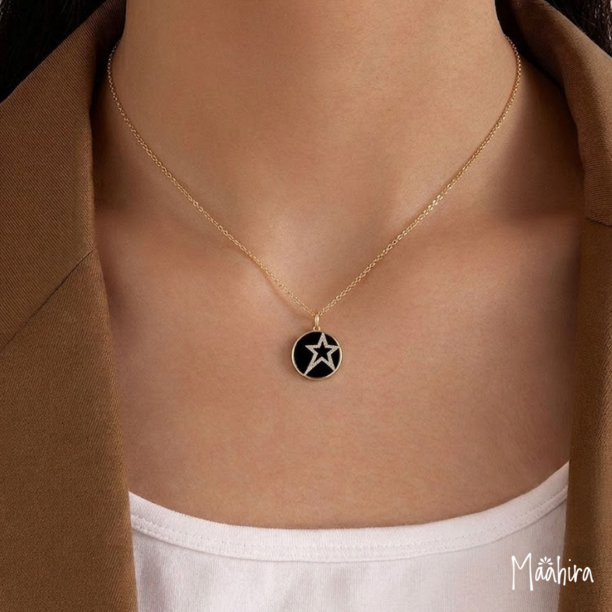 Black Onyx Star Pendant