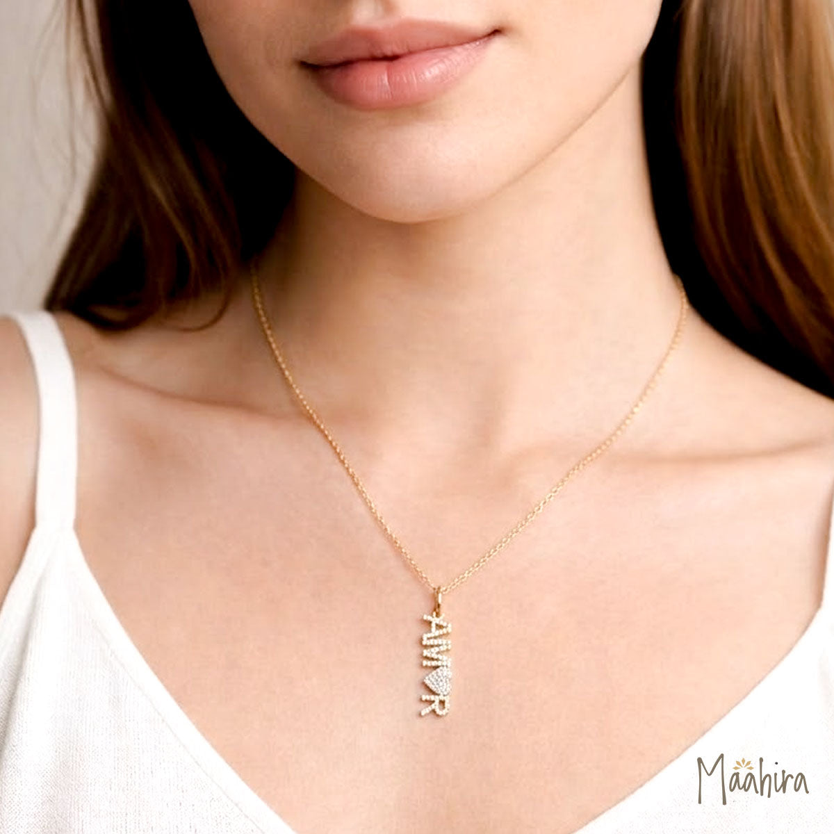 Diamond AMR Name Pendant