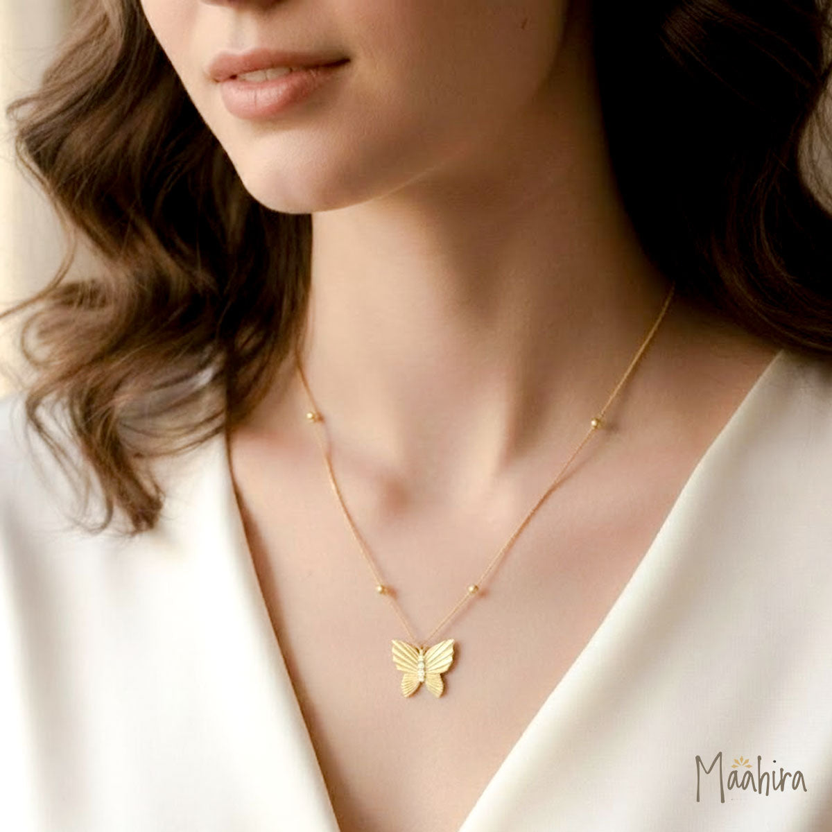 Diamond Butterfly Necklace