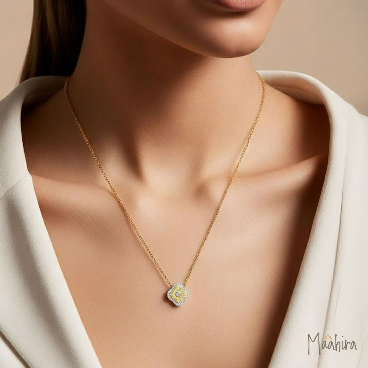 Diamond Clover Necklace