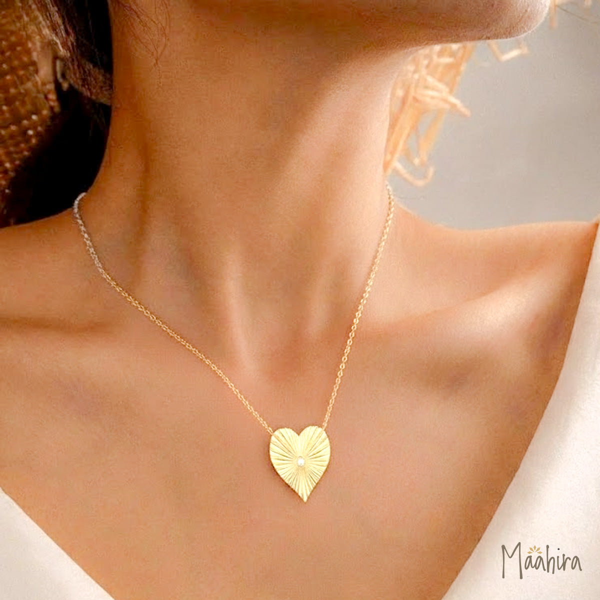 Diamond Heart Pendant Necklace