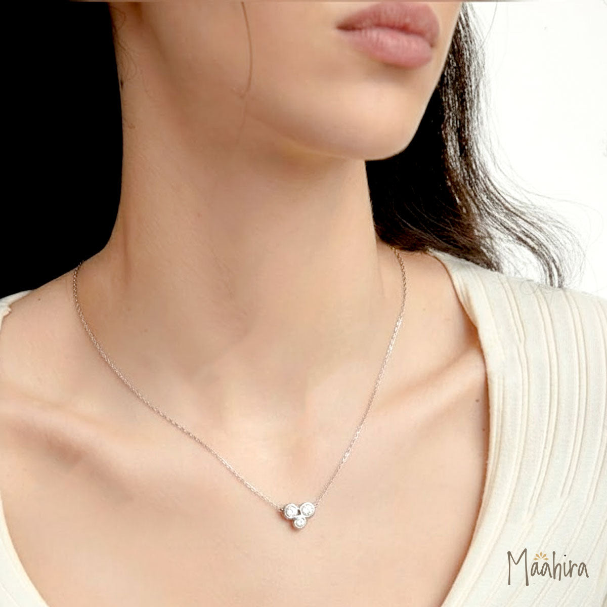 3 Diamond Necklace