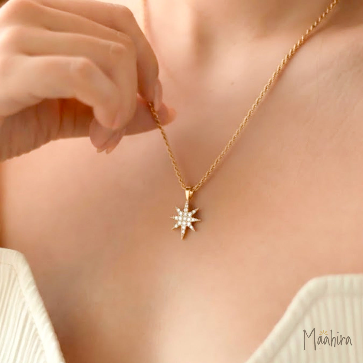 Diamond Star Pendant Necklace