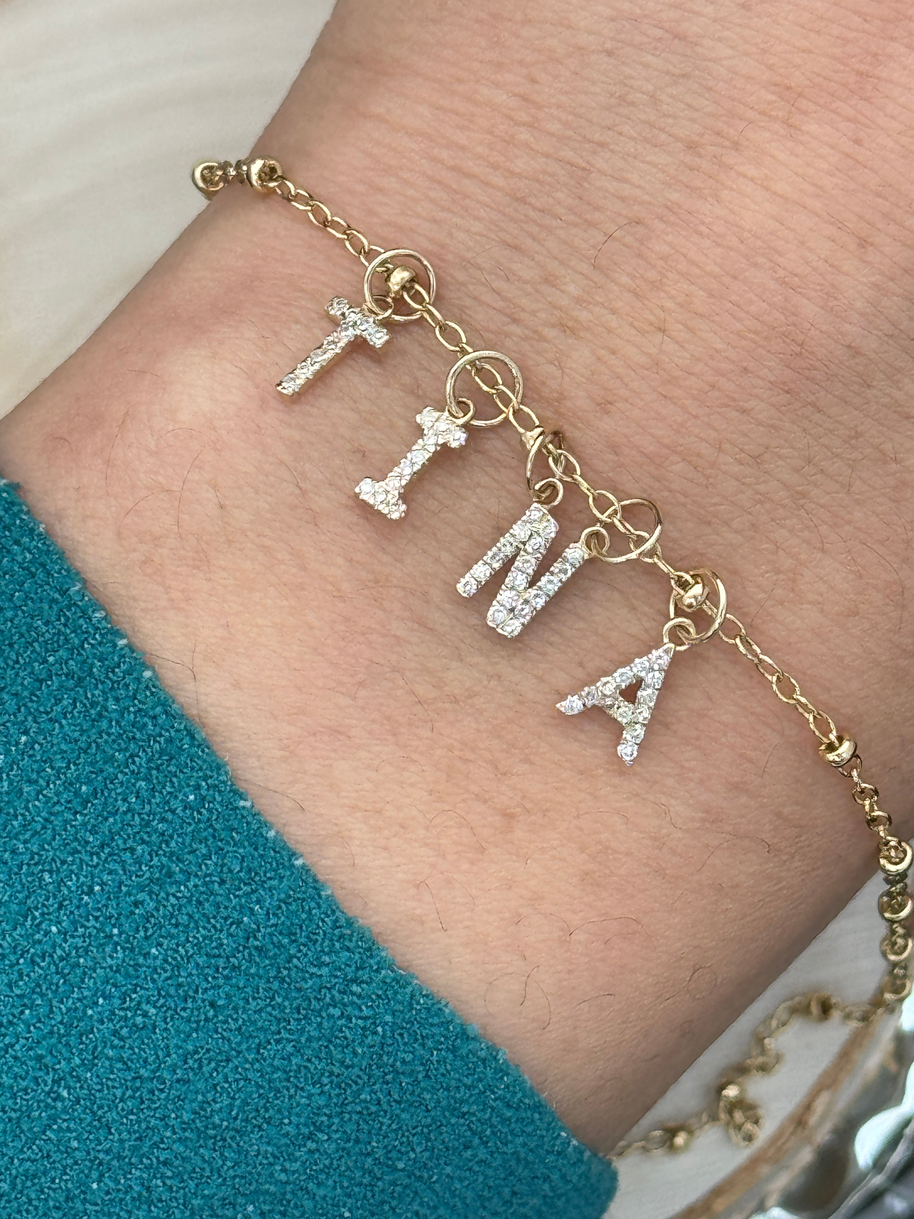 "T" Diamond Charm