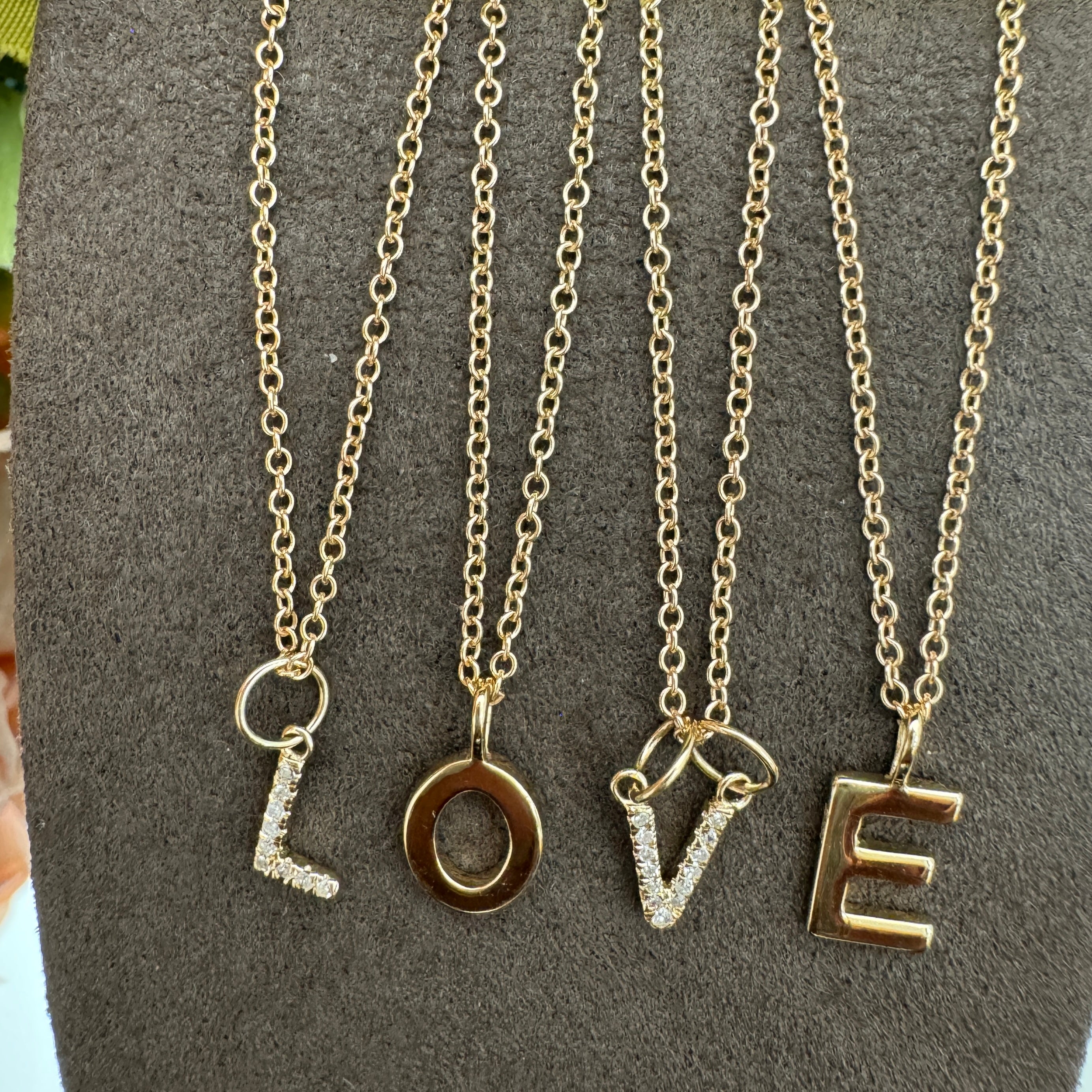 "W" Diamond Charm