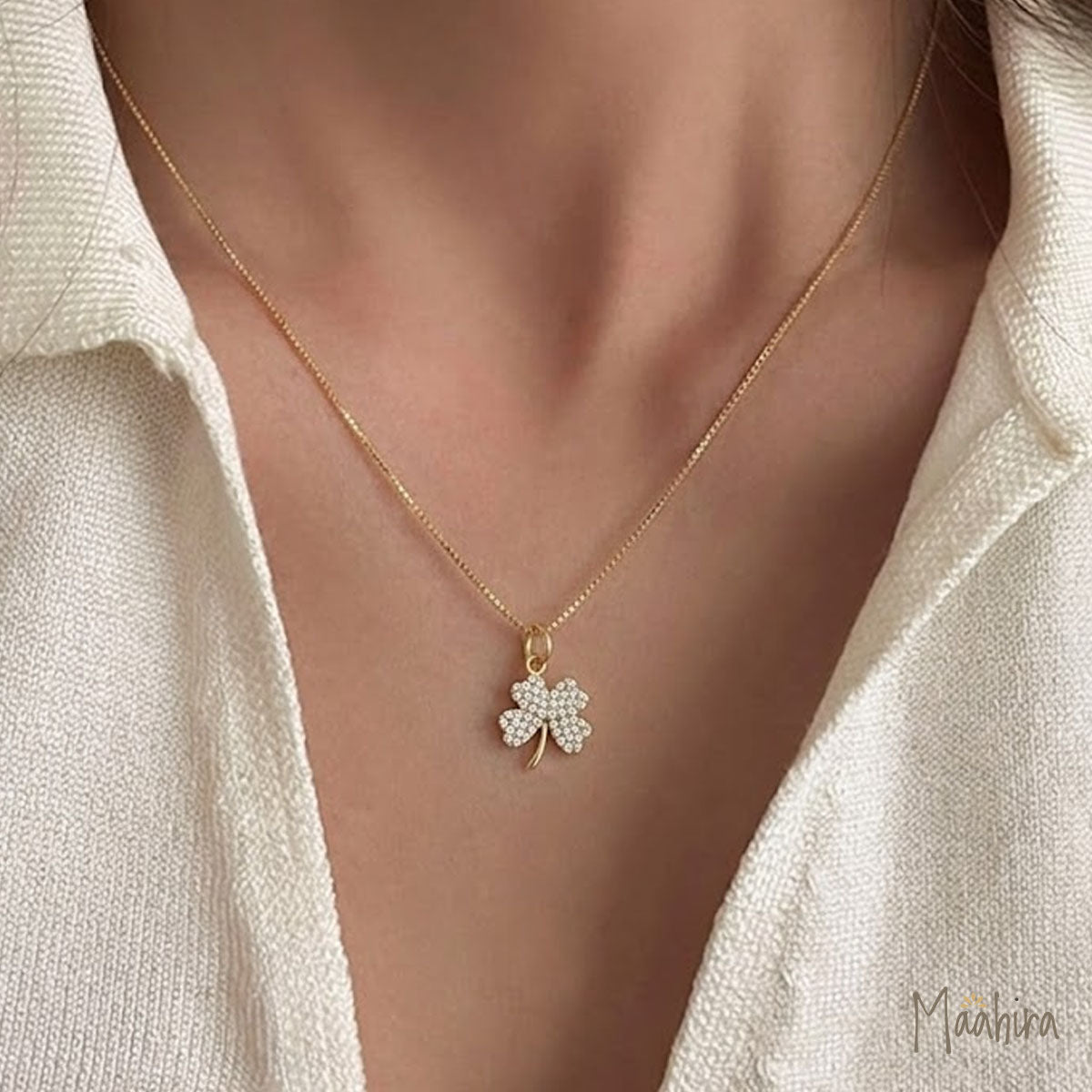 Diamond Clover Pendant