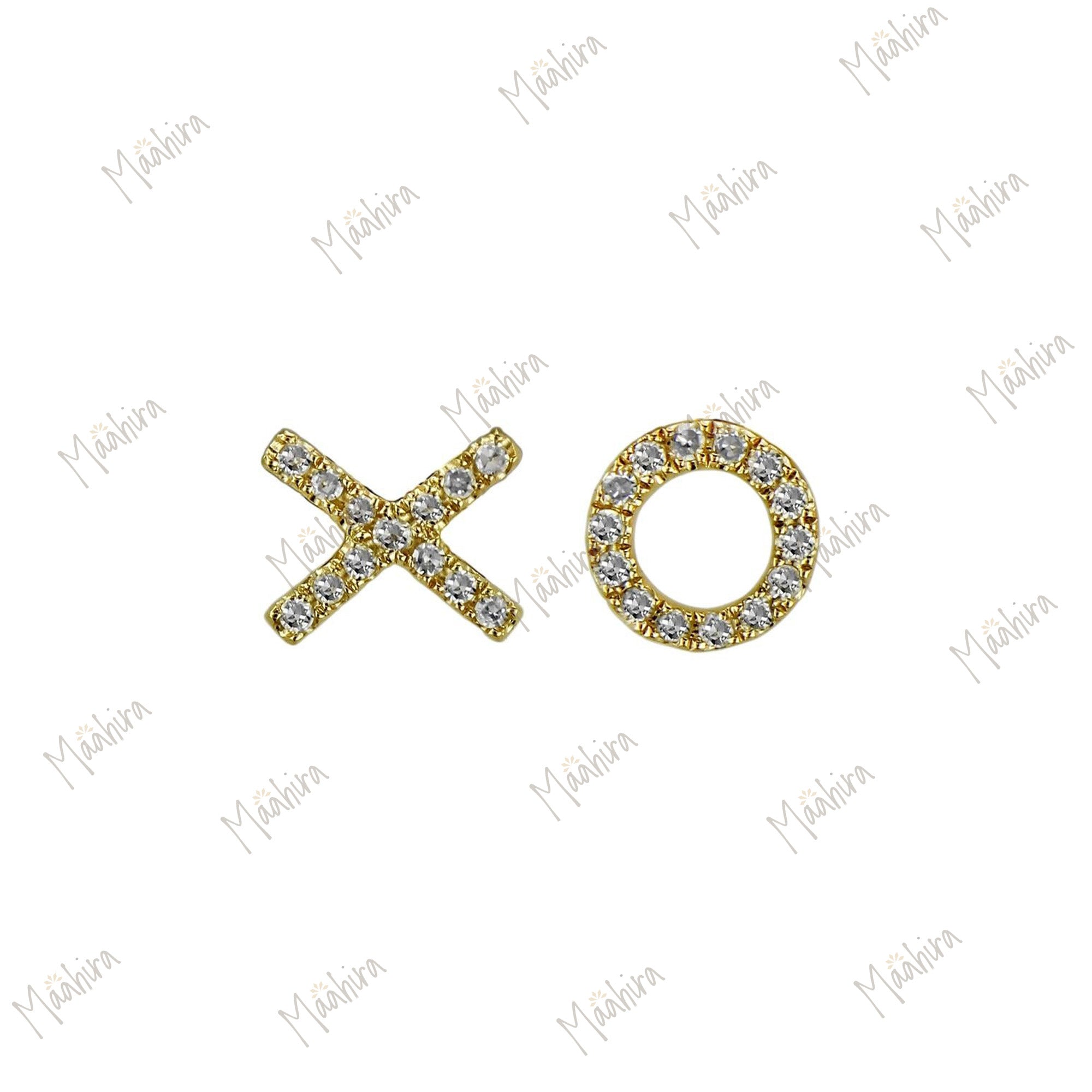Diamond Studded XO Stud