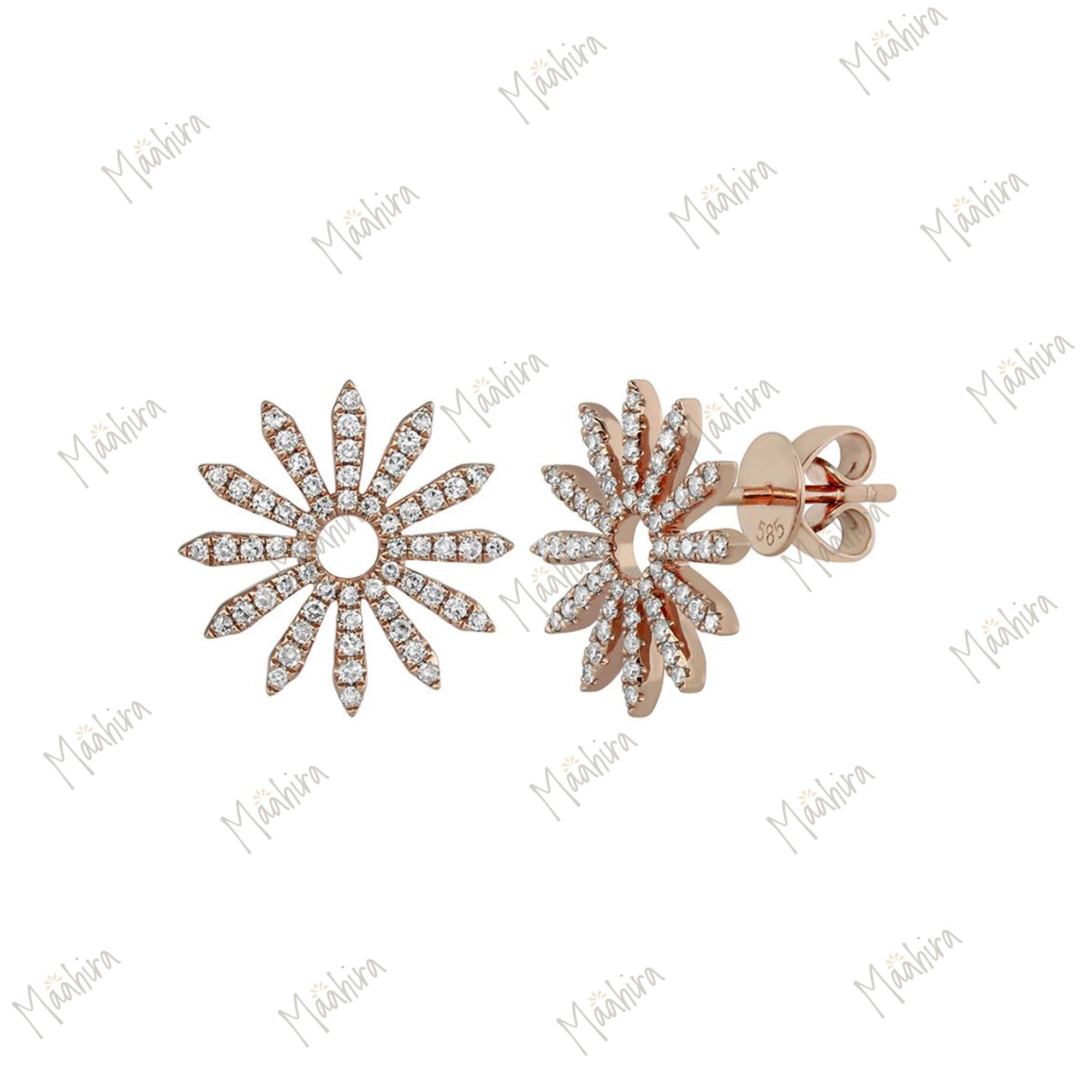 Flower Diamond Stud