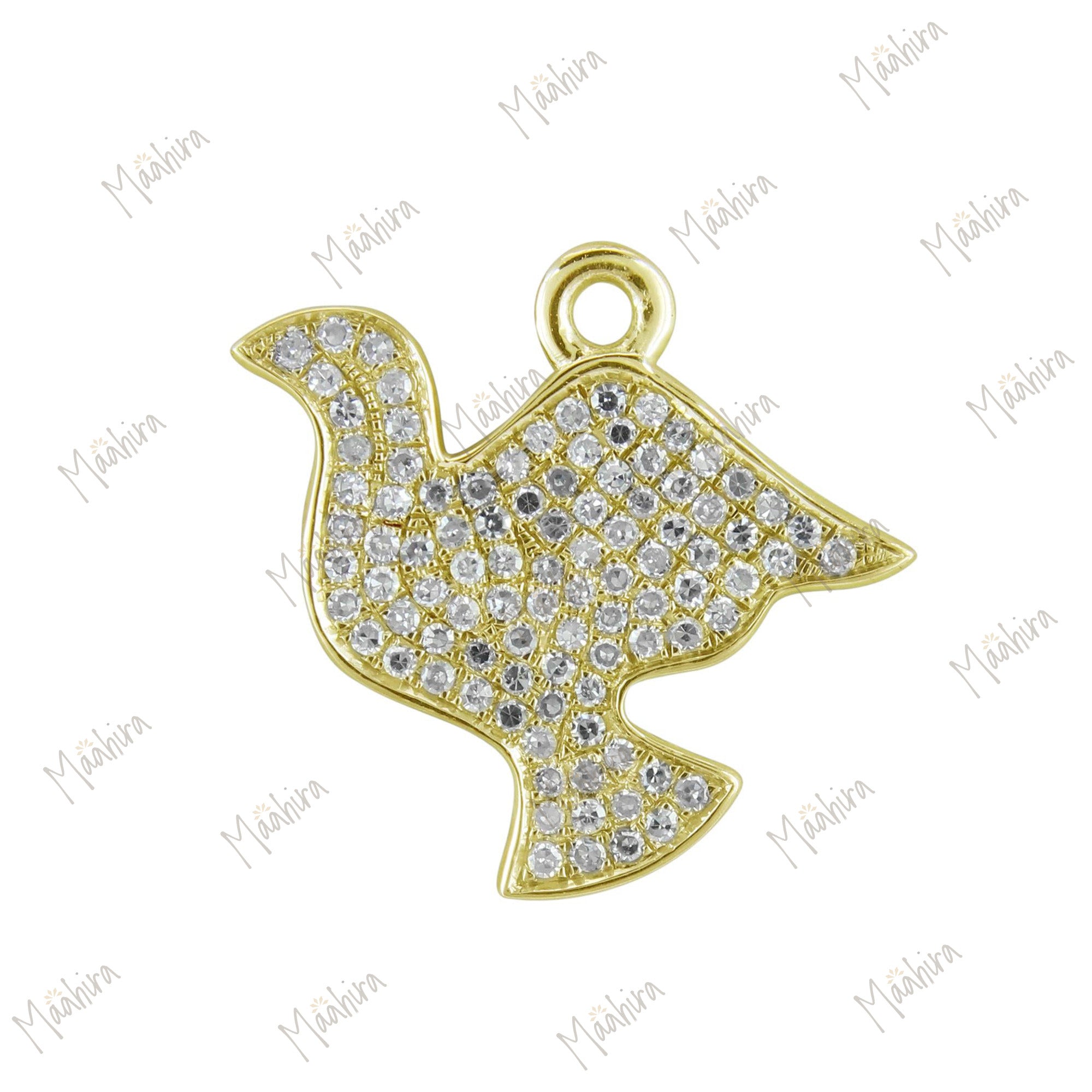 Diamond Bird Charm