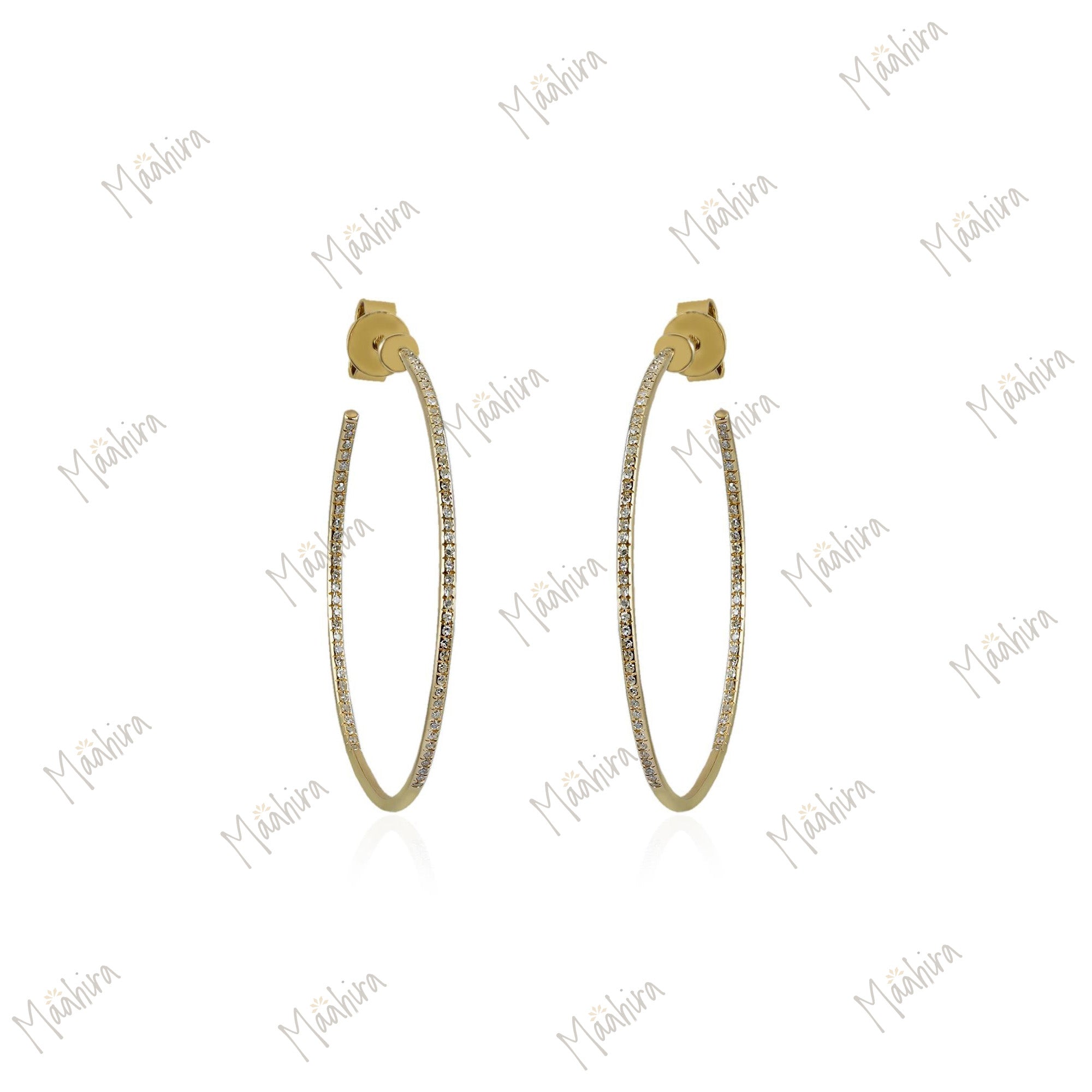 Sleek Golden Hoop To Give Perfect Touch Of Glamour