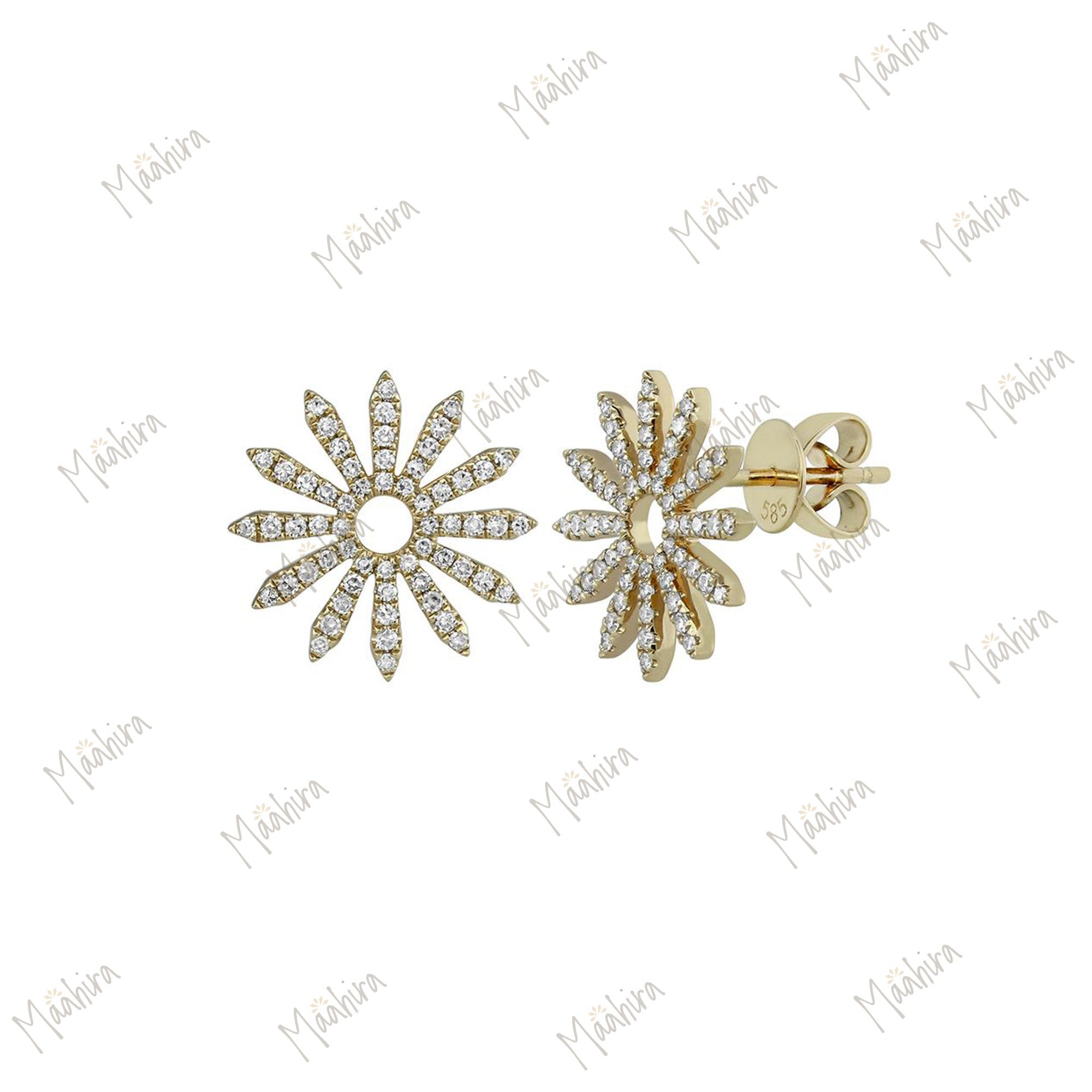 Admirable Flower Diamond Stud