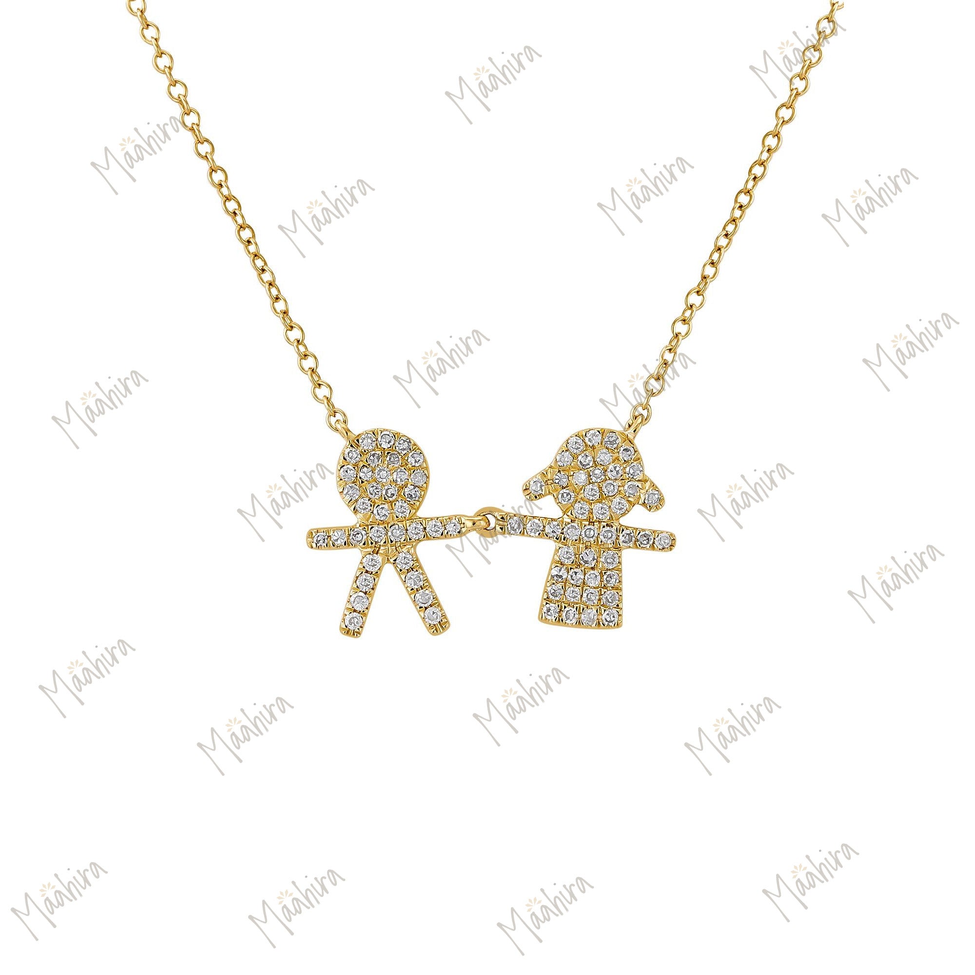 Boy and Girl Theme Necklace