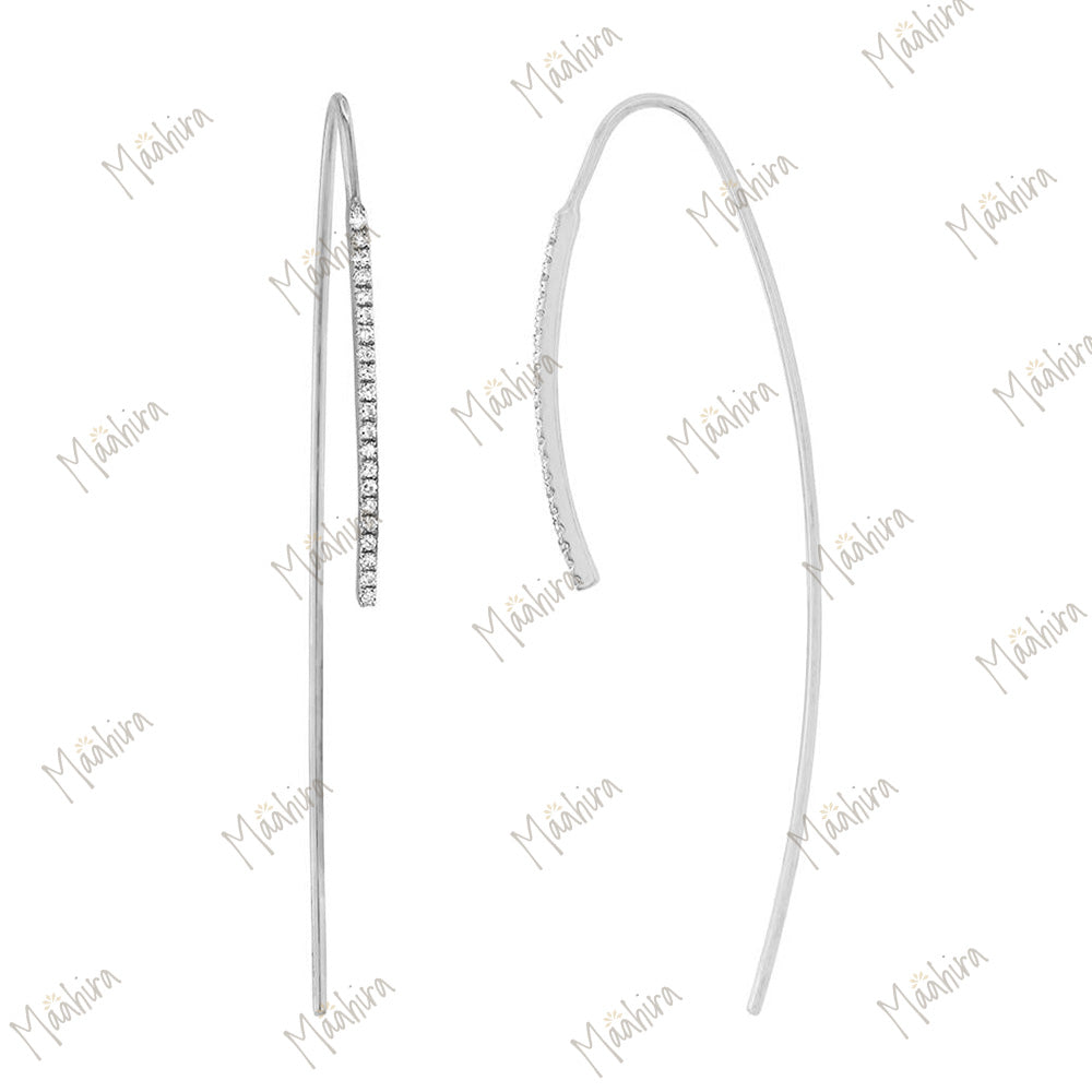 Long And Dramatic Style Ear Wire Earring