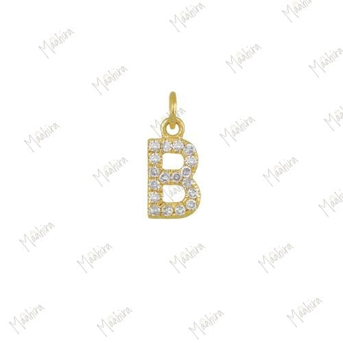 B Diamond Charm 