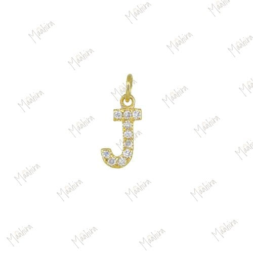 J charm diamond pendant 