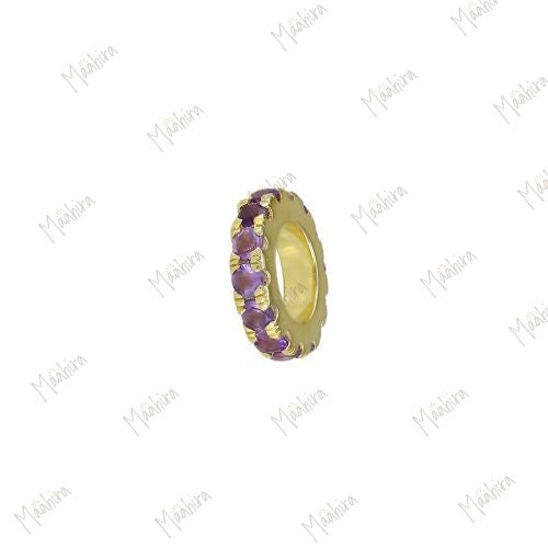 Roundel gold with gemstone