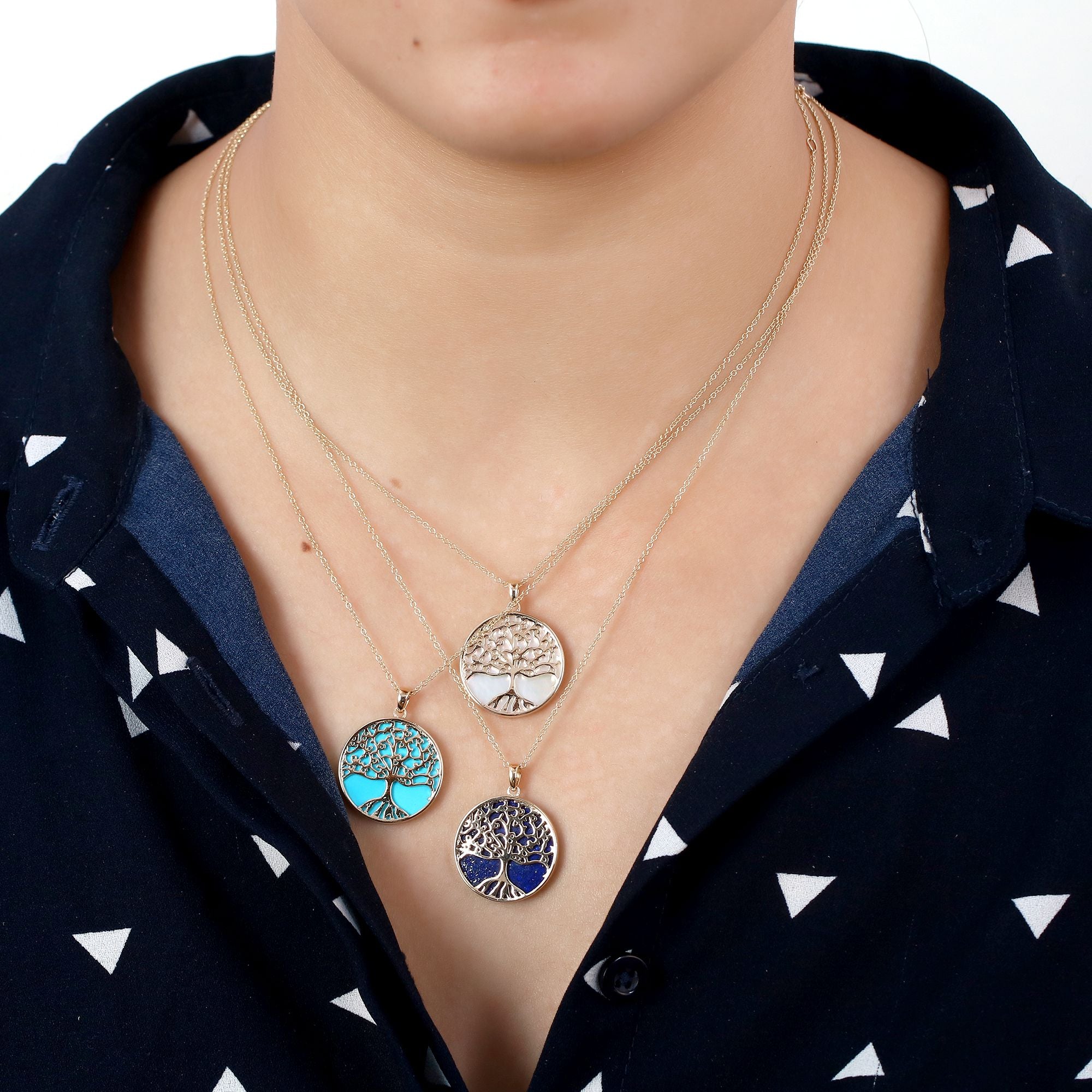 Lapis Tree Of Life Pendant 20.80mm