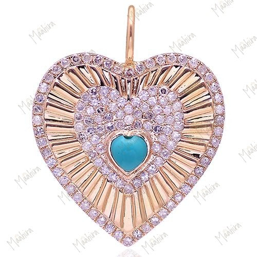 Diamond Lapis Pendant 22mm