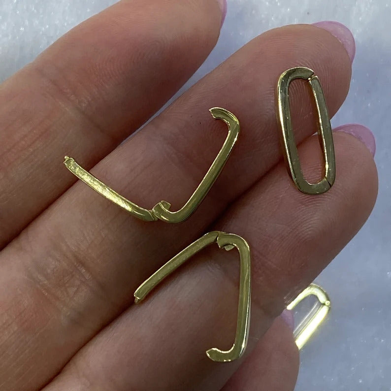 Golden Smooth Oval Clasp
